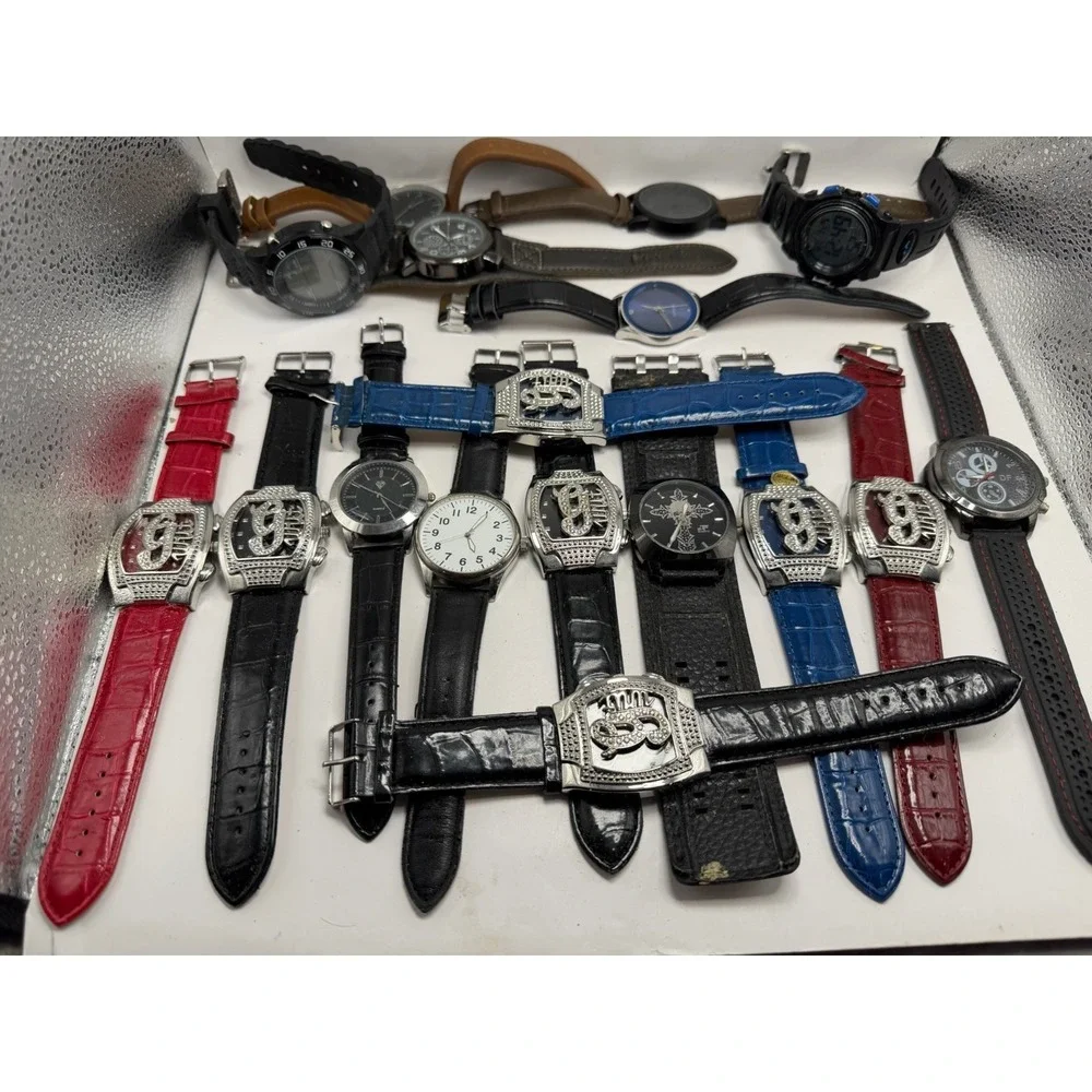 Unbranded Mens Watches Lot Of 17 For Parts Or Repair